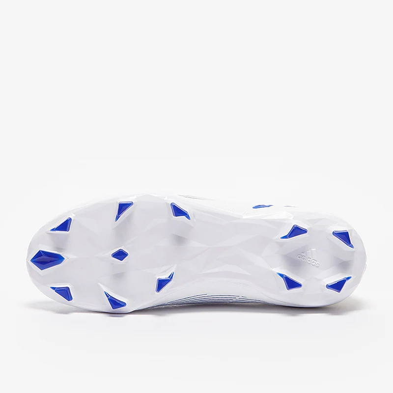 adidas Enfant Predator Edge.3 Laceless FG - Blanc/Bleu Hi