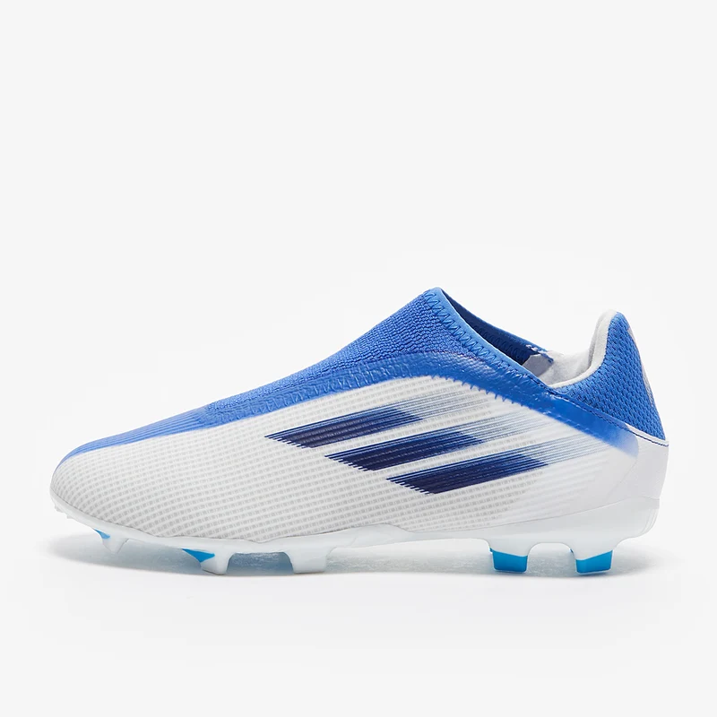 adidas Enfant X Speedflow.3 Laceless FG - Blanc/Indigo/Bleu Hi