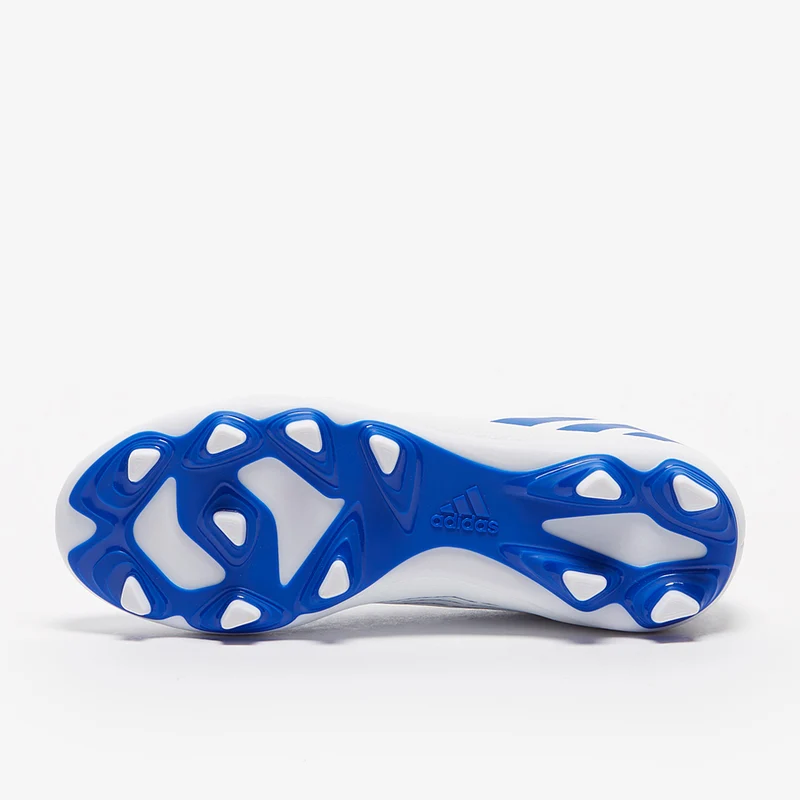 adidas Enfant Predator Edge.4 FxG - Blanc/Bleu Hi