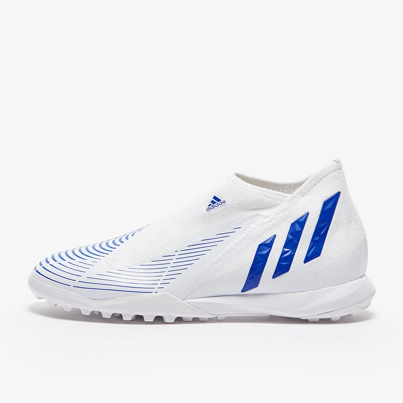 adidas Predator Edge.3 Laceless TF - Blanc/Bleu Hi