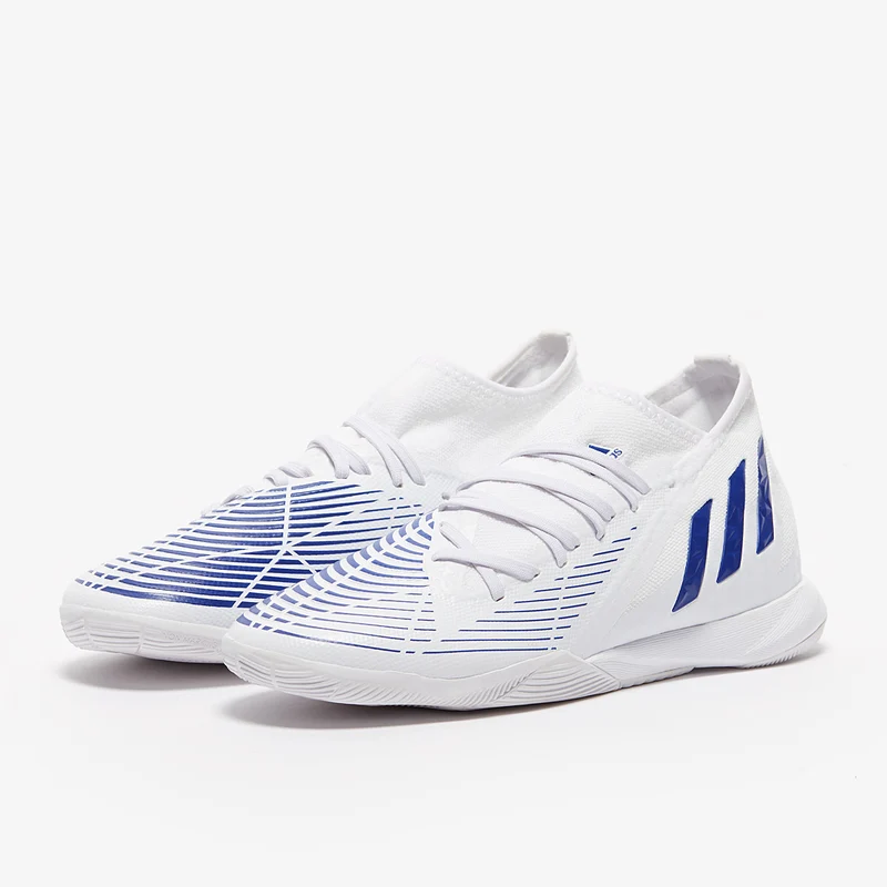 adidas Predator Edge.3 IN - Blanc/Bleu Hi
