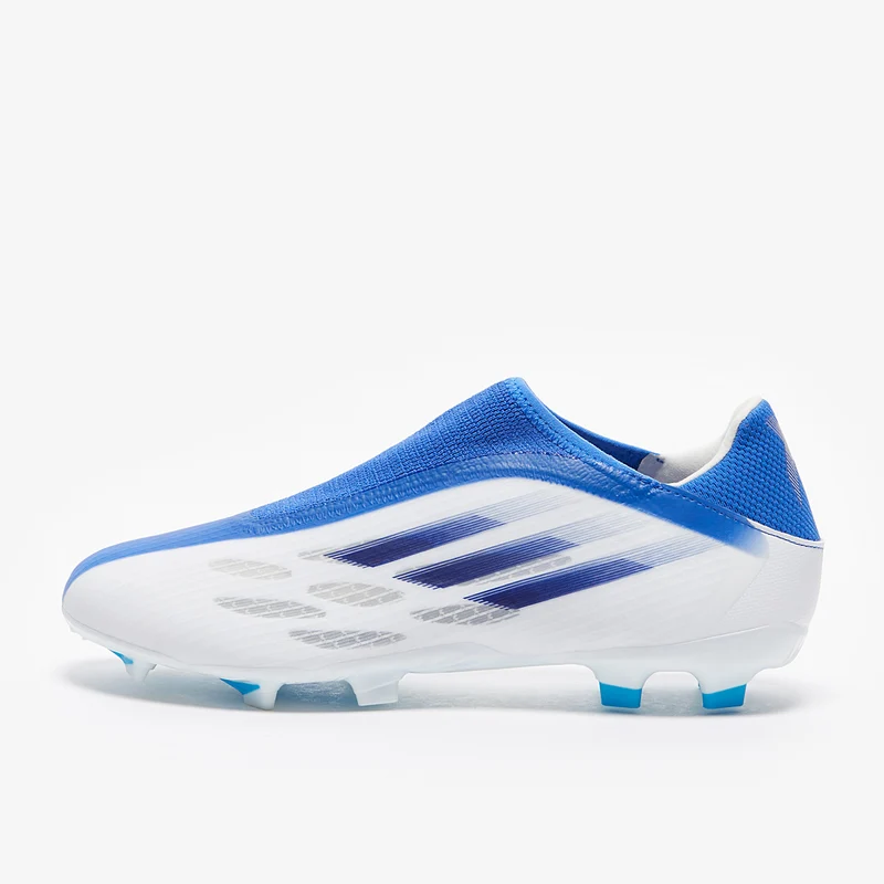 adidas X Speedflow.3 Laceless FG - Blanc/Indigo/Bleu Hi