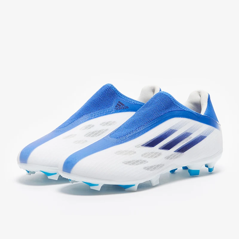 adidas X Speedflow.3 Laceless FG - Blanc/Indigo/Bleu Hi