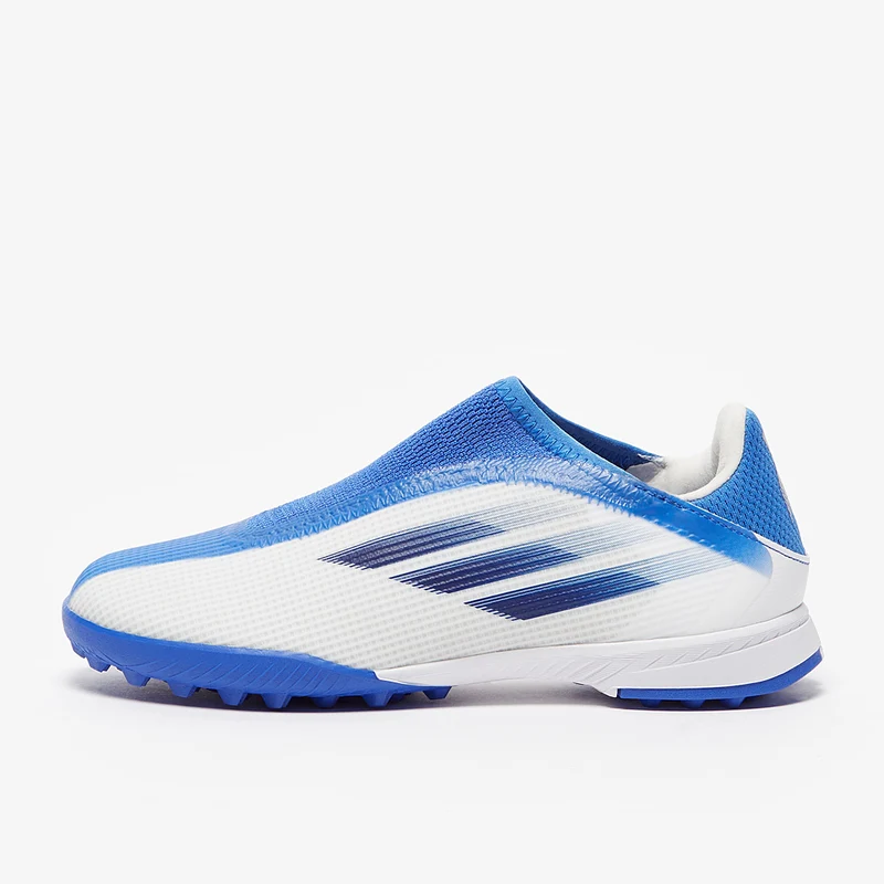 adidas Enfant X Speedflow.3 Laceless TF - Blanc/Indigo/Bleu Hi