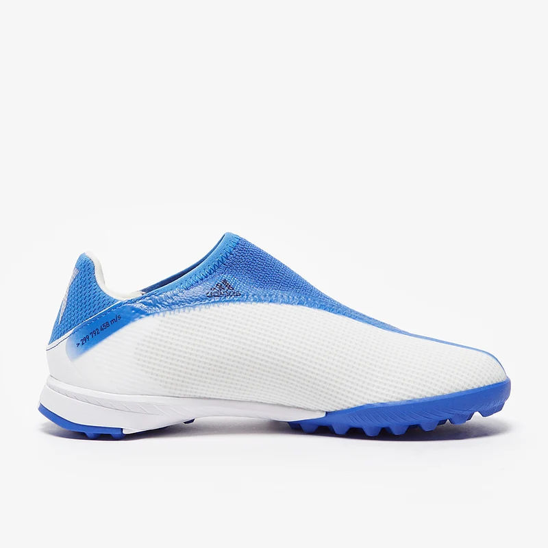 adidas Enfant X Speedflow.3 Laceless TF - Blanc/Indigo/Bleu Hi