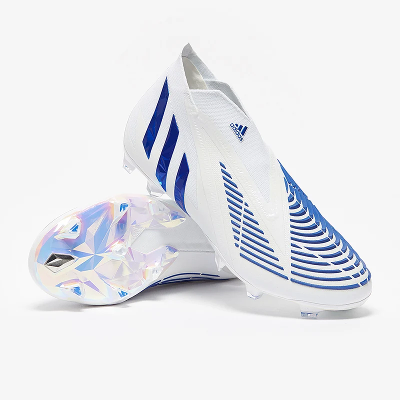 adidas Predator Edge+ FG - Blanc/Bleu Hi