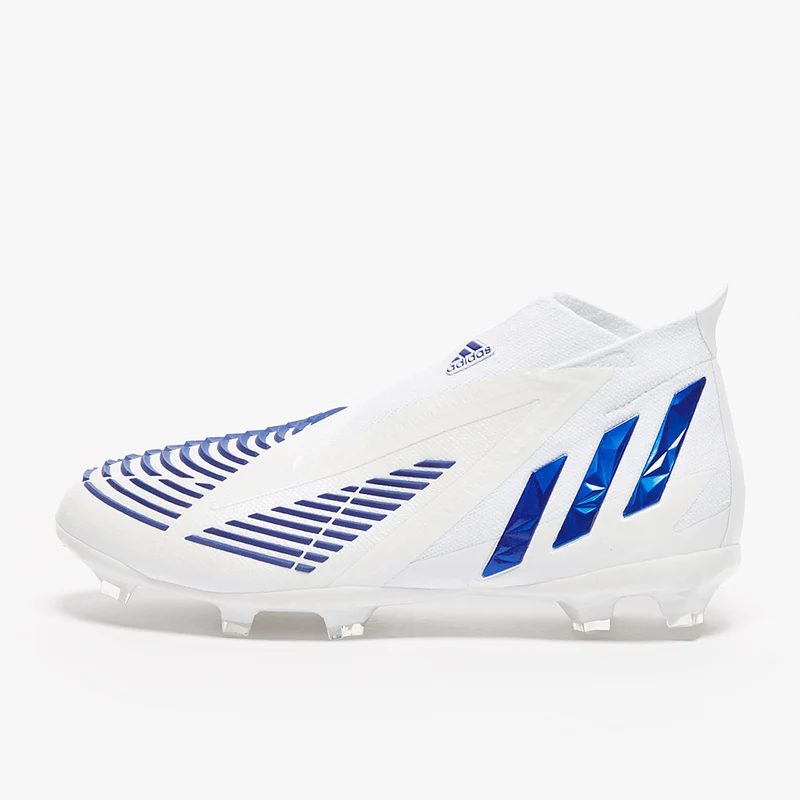 adidas Enfant Predator Edge+ FG - Blanc/Bleu Hi