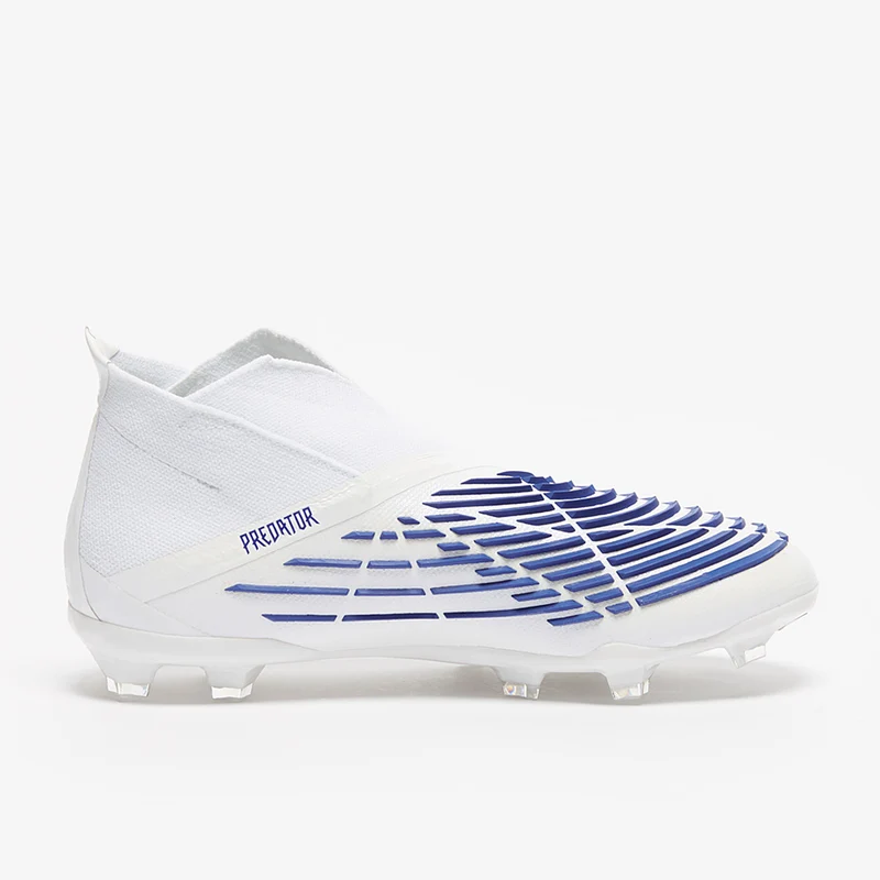adidas Enfant Predator Edge+ FG - Blanc/Bleu Hi