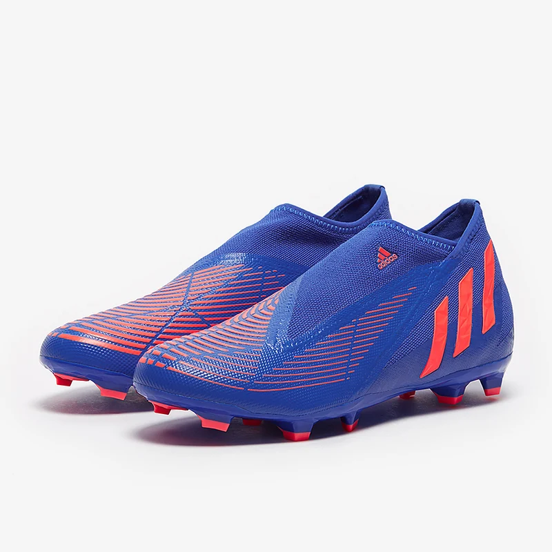adidas Predator Edge.3 Laceless FG - Bleu Hi/Turbo/Bleu Hi