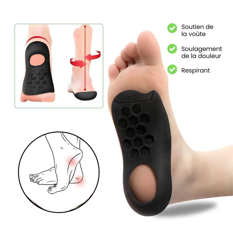 Demi-Semelle Pied Plat | Confort Discret