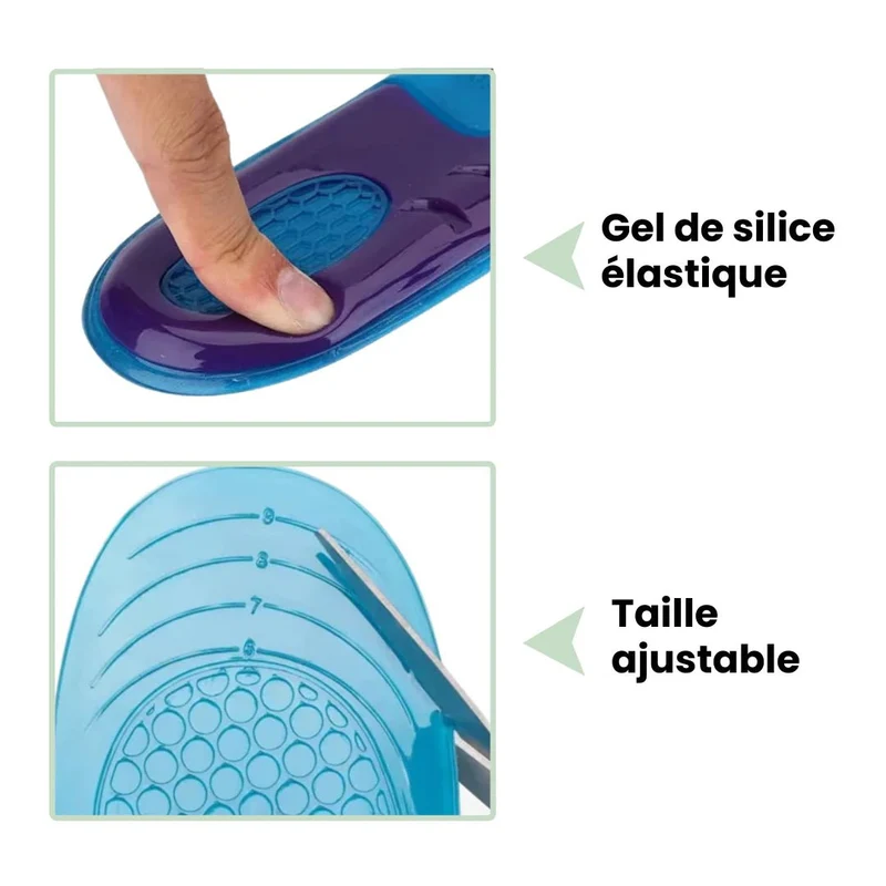Semelles en Gel | Soulage le Talon et la Plante du Pied