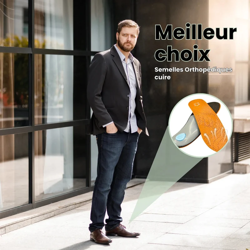 Semelle en Cuir Élégante | Confort Respirant
