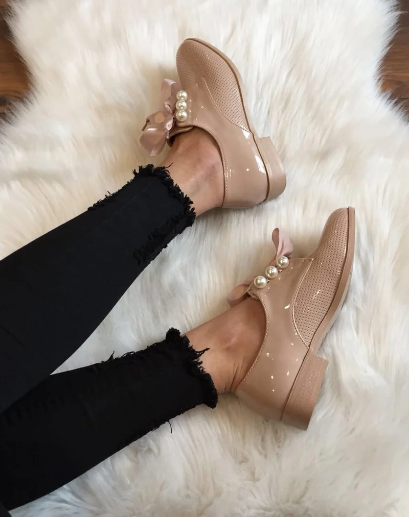 Derbies roses perlées