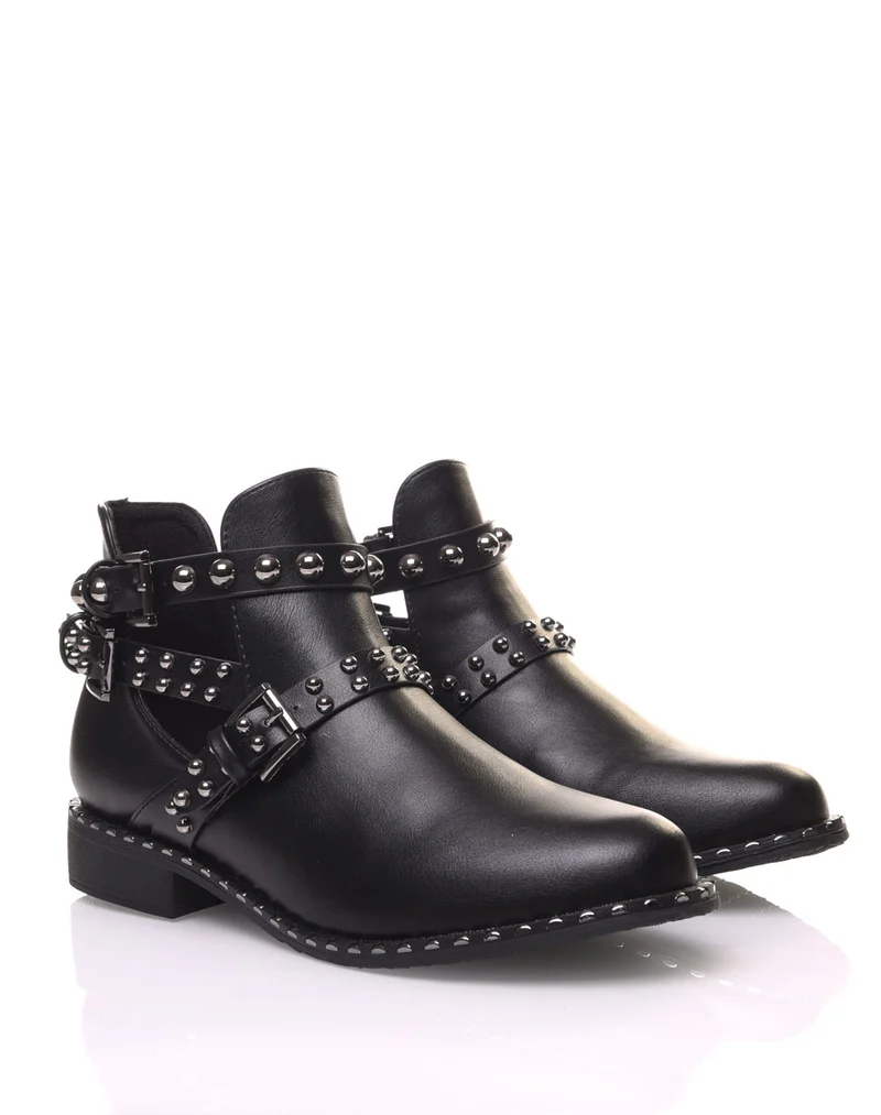 Bottines cloutés noires