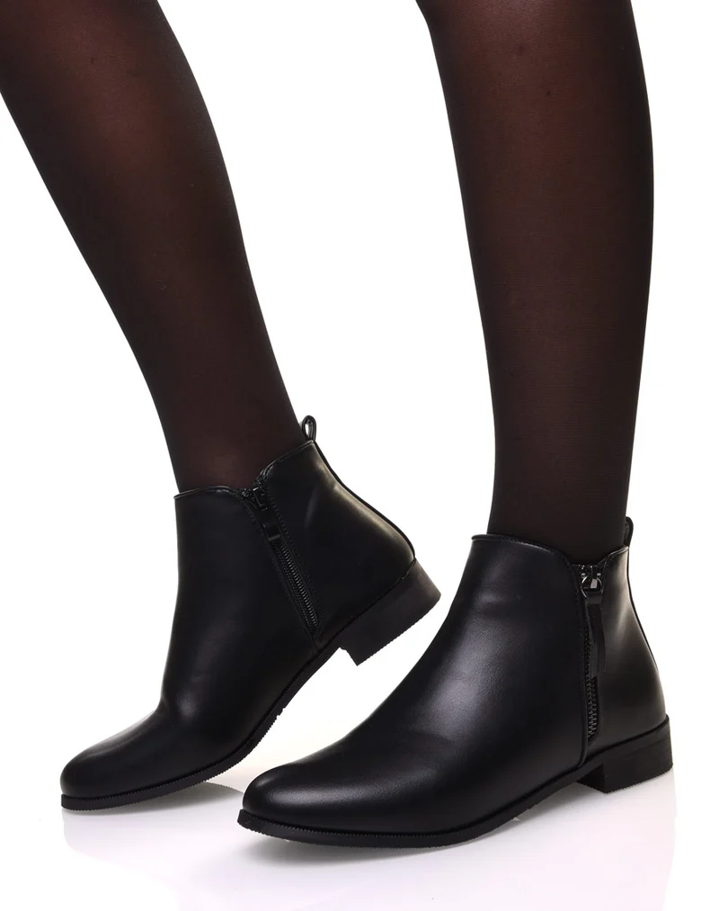 Bottines plates noires