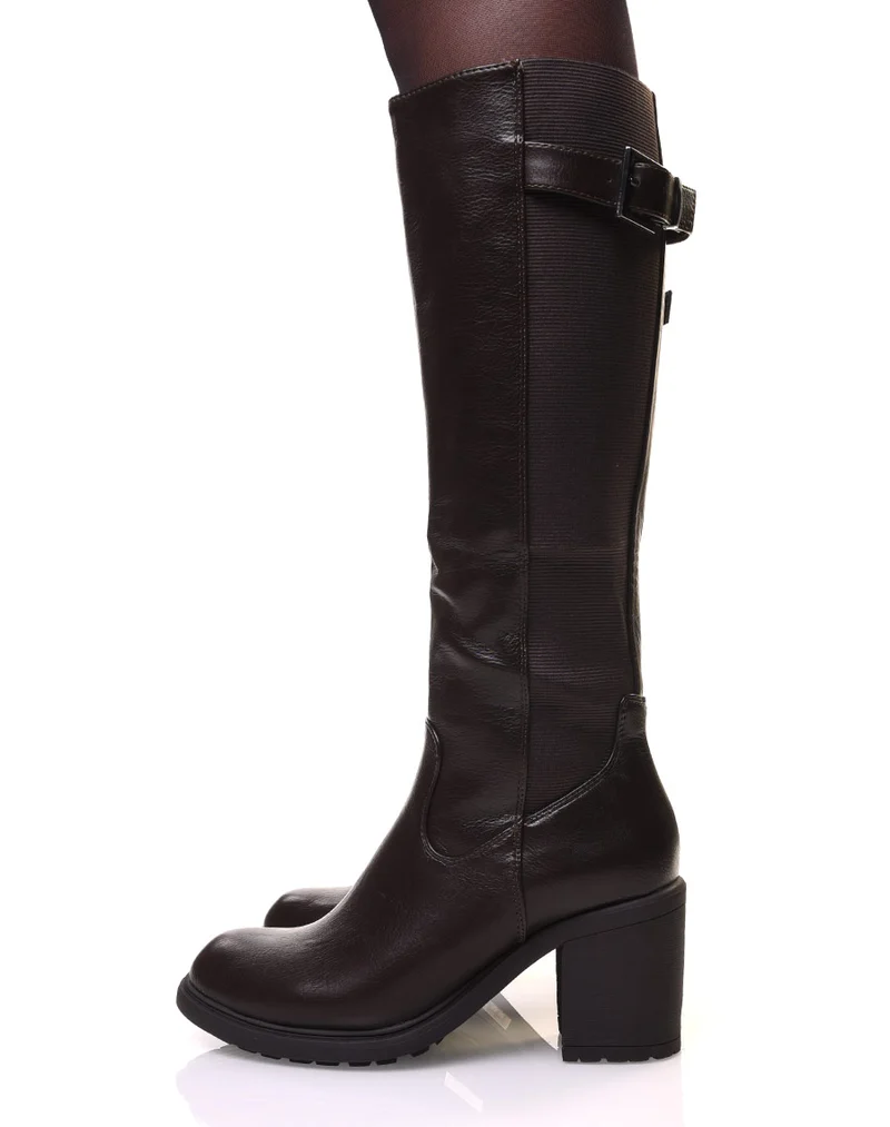 Bottes marron à talons
