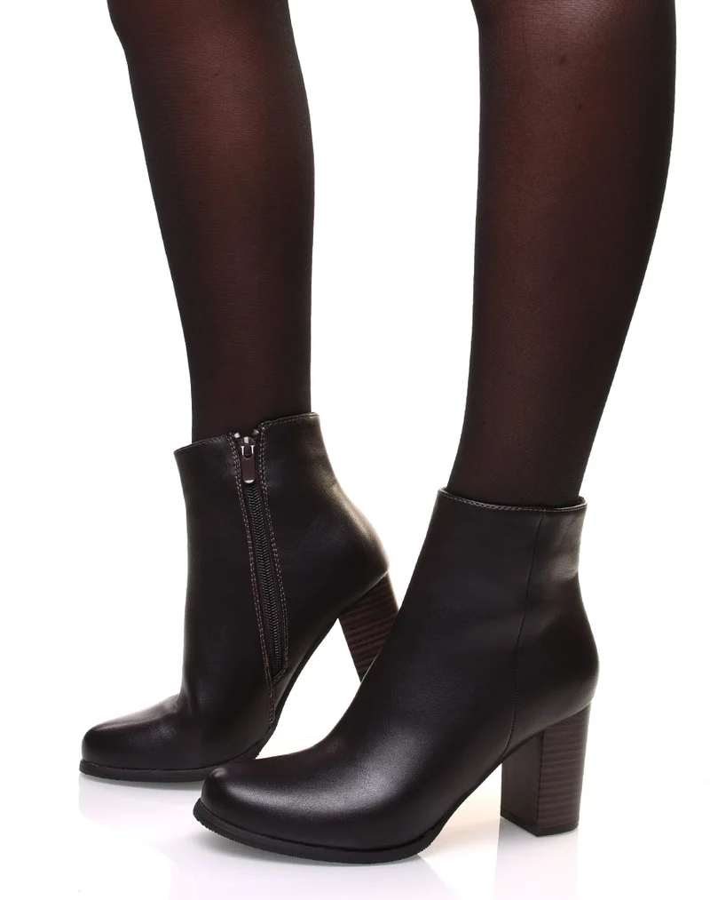 Bottines marron à talons