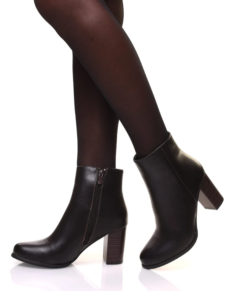 Bottines marron à talons