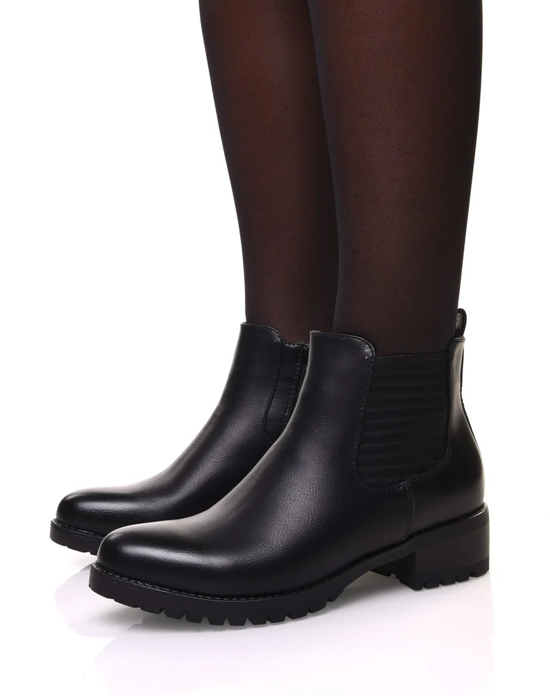 Chelsea boots noirs à talons