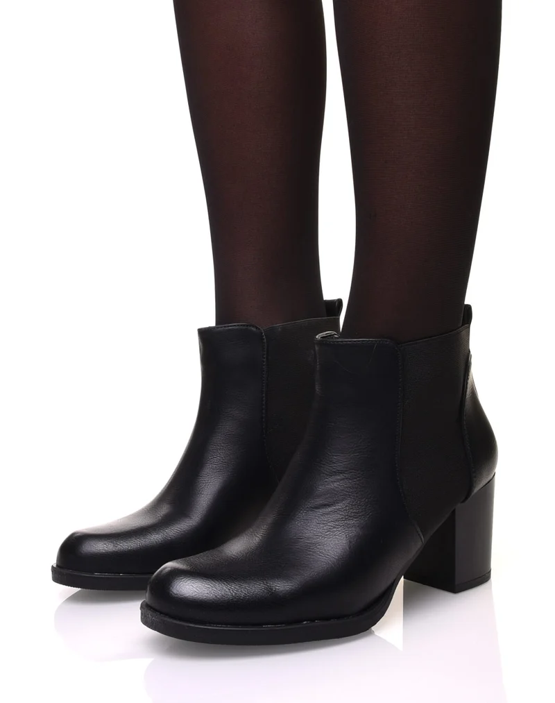 Chelsea boots noirs à talon