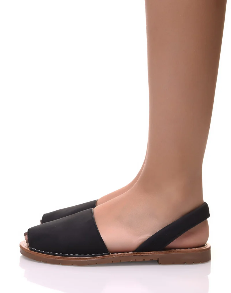 Mules à lanière arrière noire