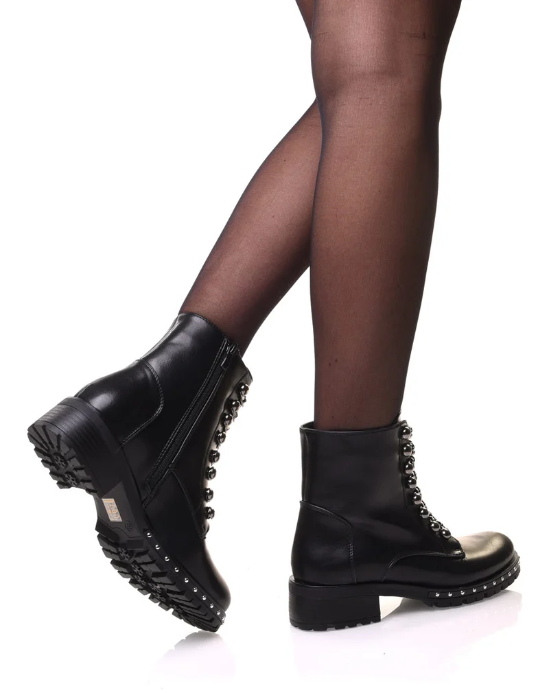 Bottines noires avec chaines