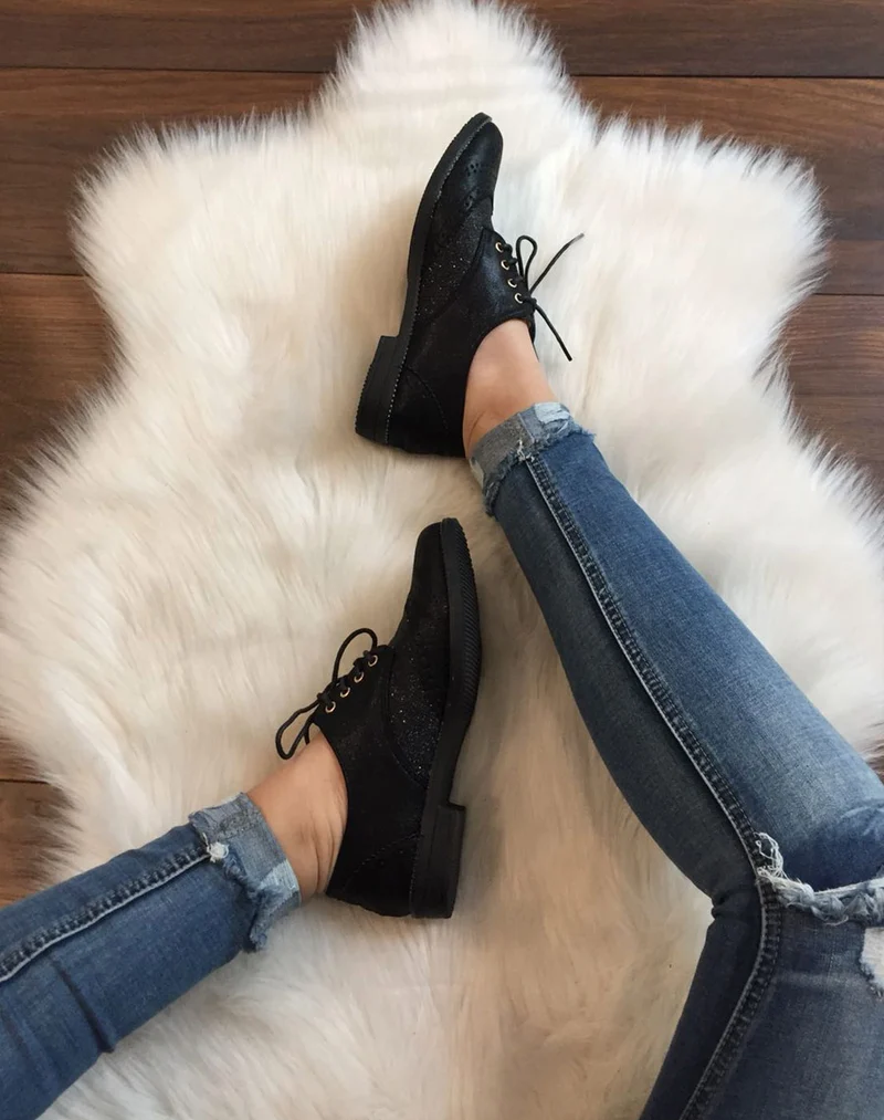 Derbies classique bi matières noires