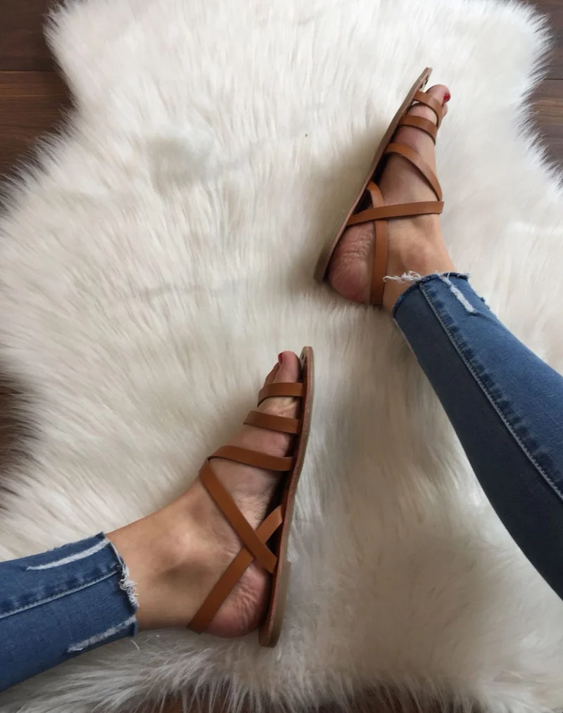 Nu pieds multi bride camel