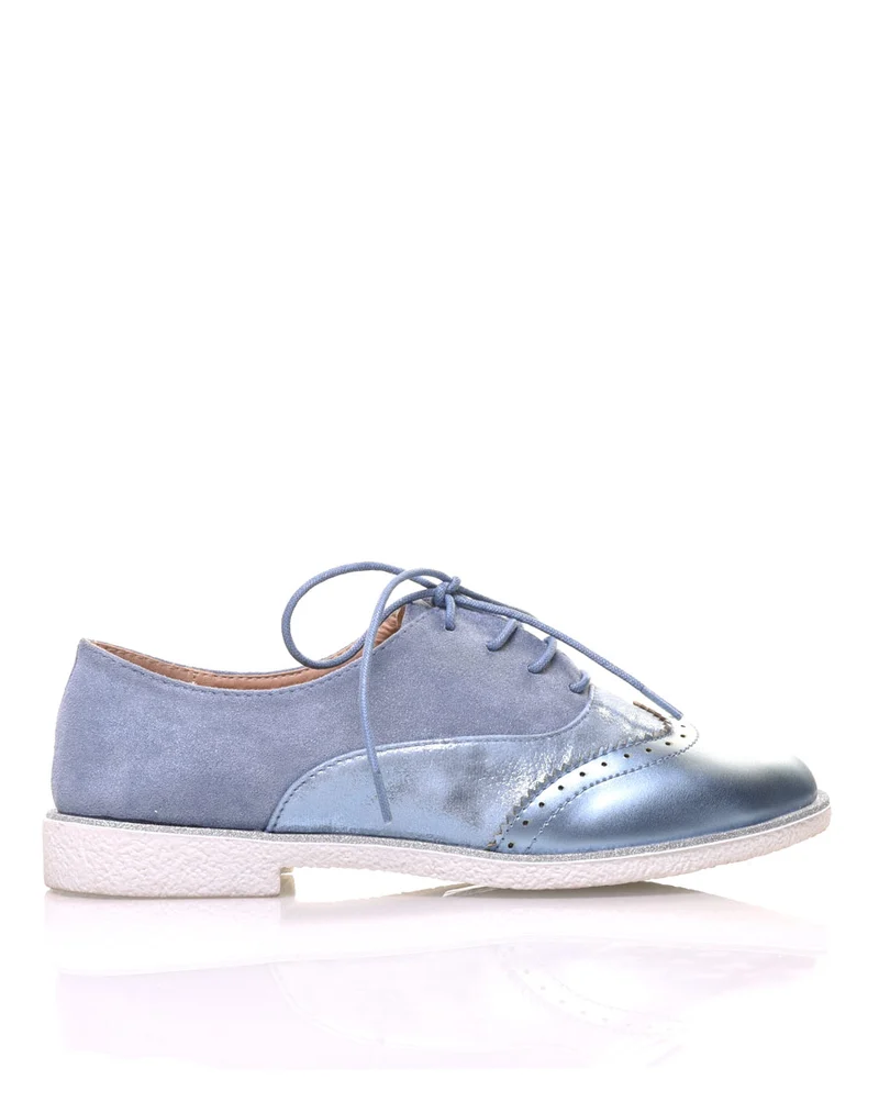 Derbies bleu effet suédine