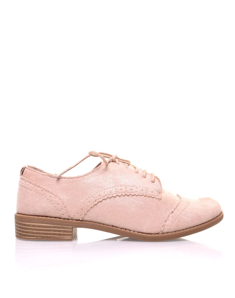 Derbies rose en suédine