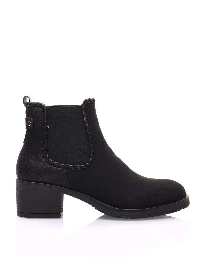 Bottines noires à imprimé écaillé brillant