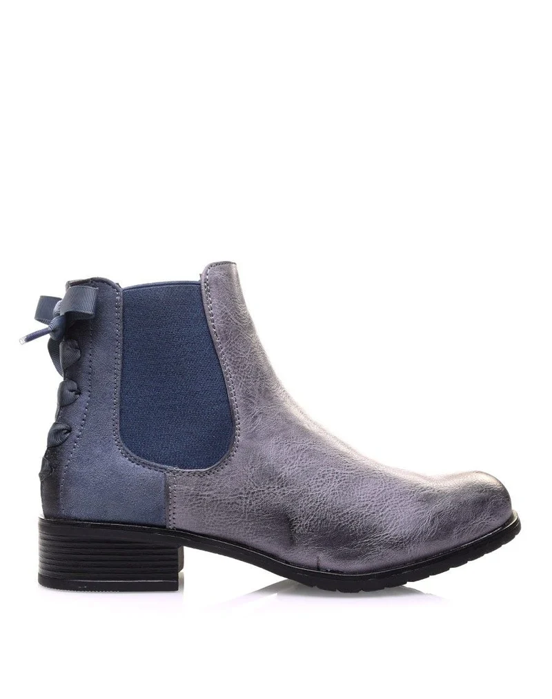 Chelsea boots grises à n?uds