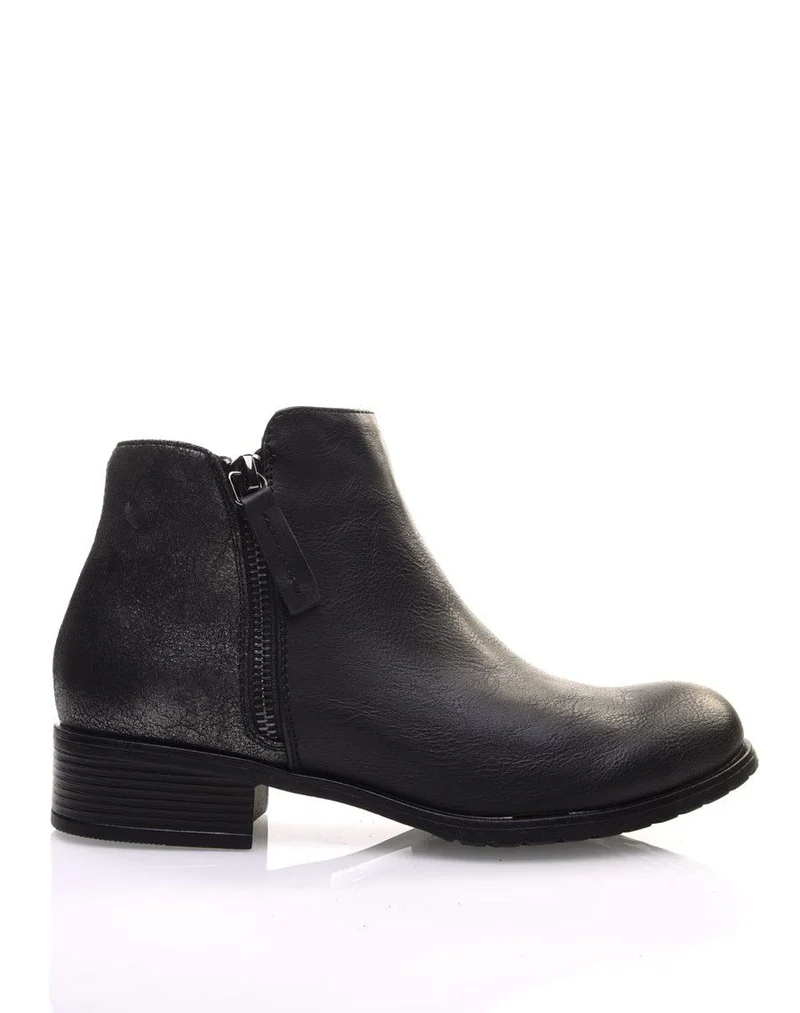 Bottines noires effet pailleté