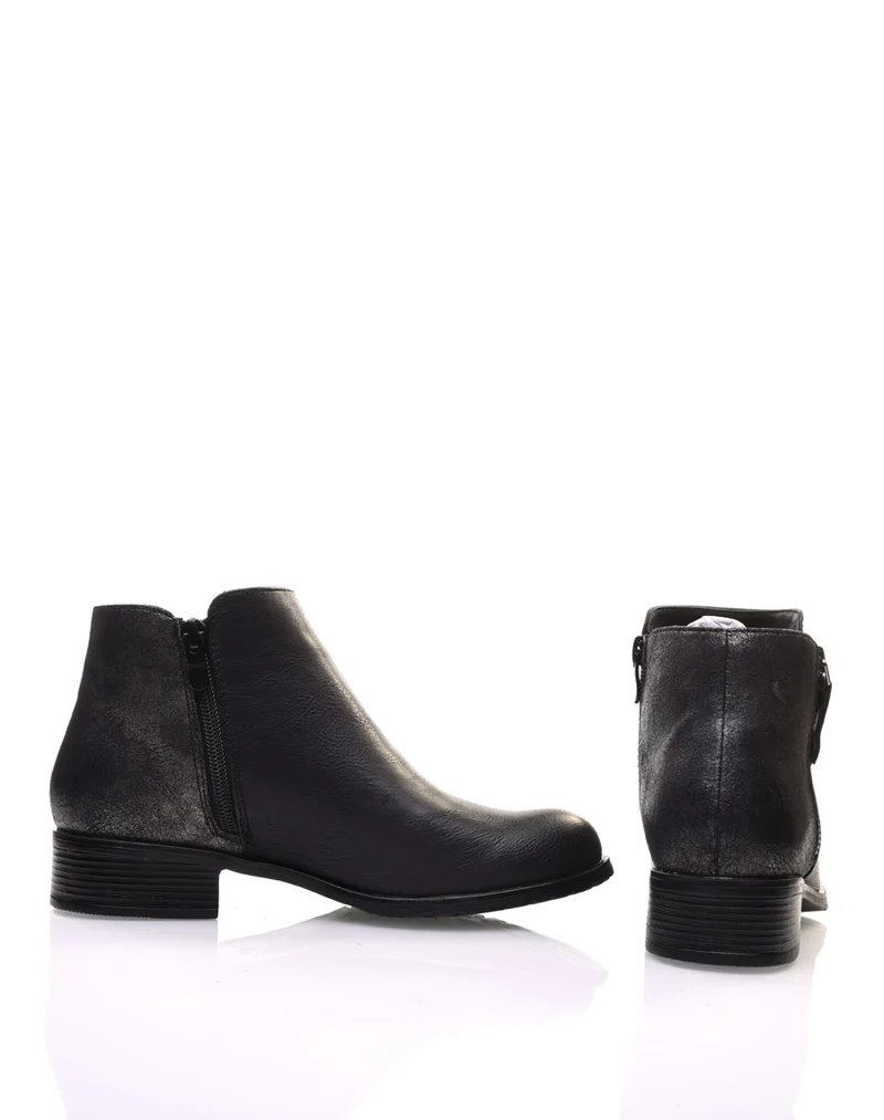 Bottines noires effet pailleté