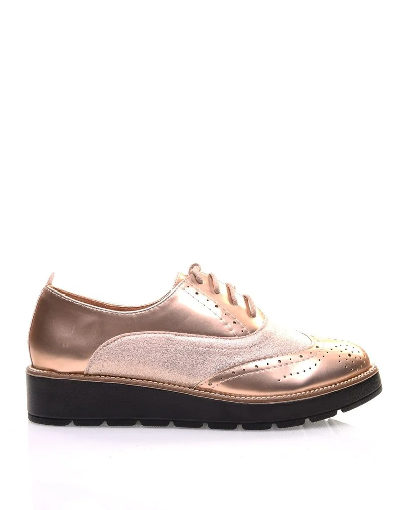 Derbies roses bi matières