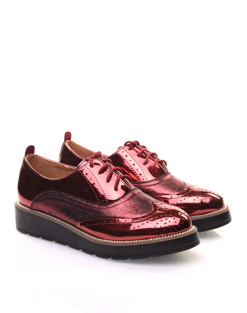Derbies bordeaux bi matières