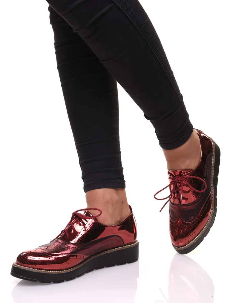 Derbies bordeaux bi matières