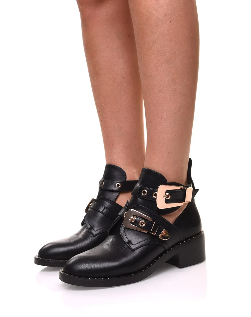 Bottines ajourées noires