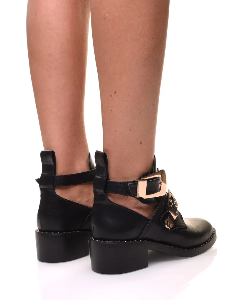 Bottines ajourées noires