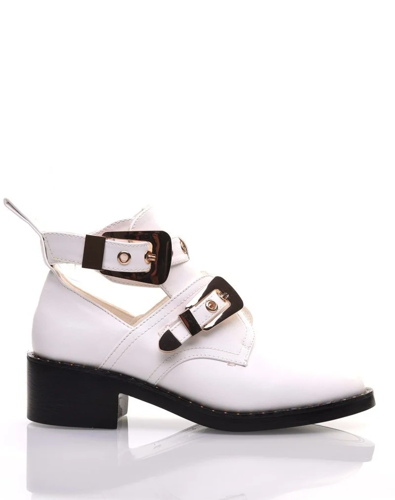 Bottines ajourées blanches