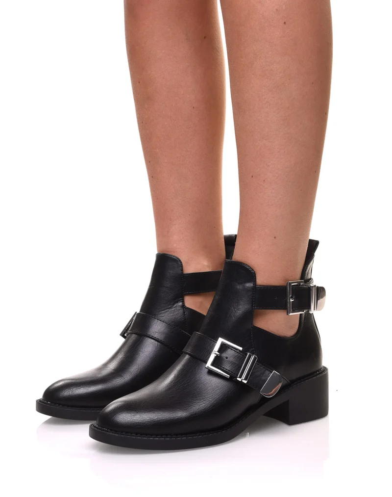 Bottines ajourées noires