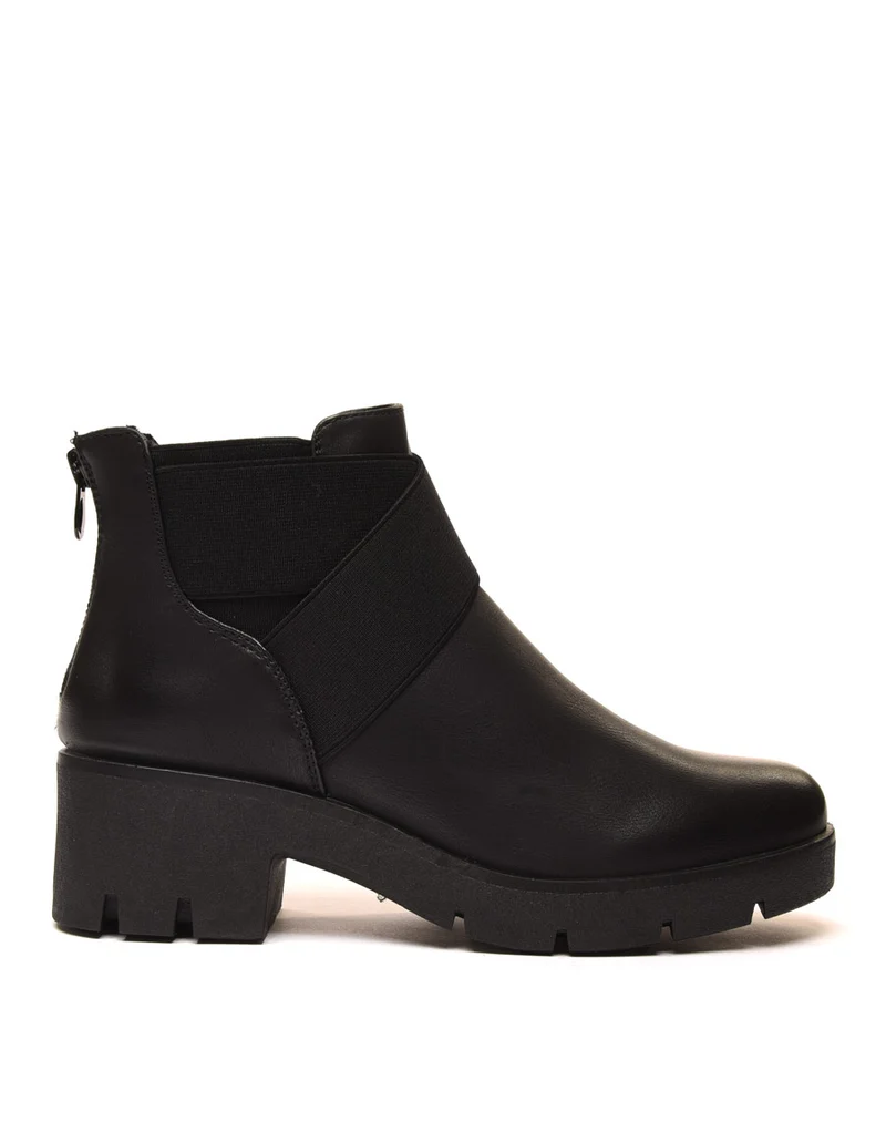 Chelsea boots noires à élastiques croisés