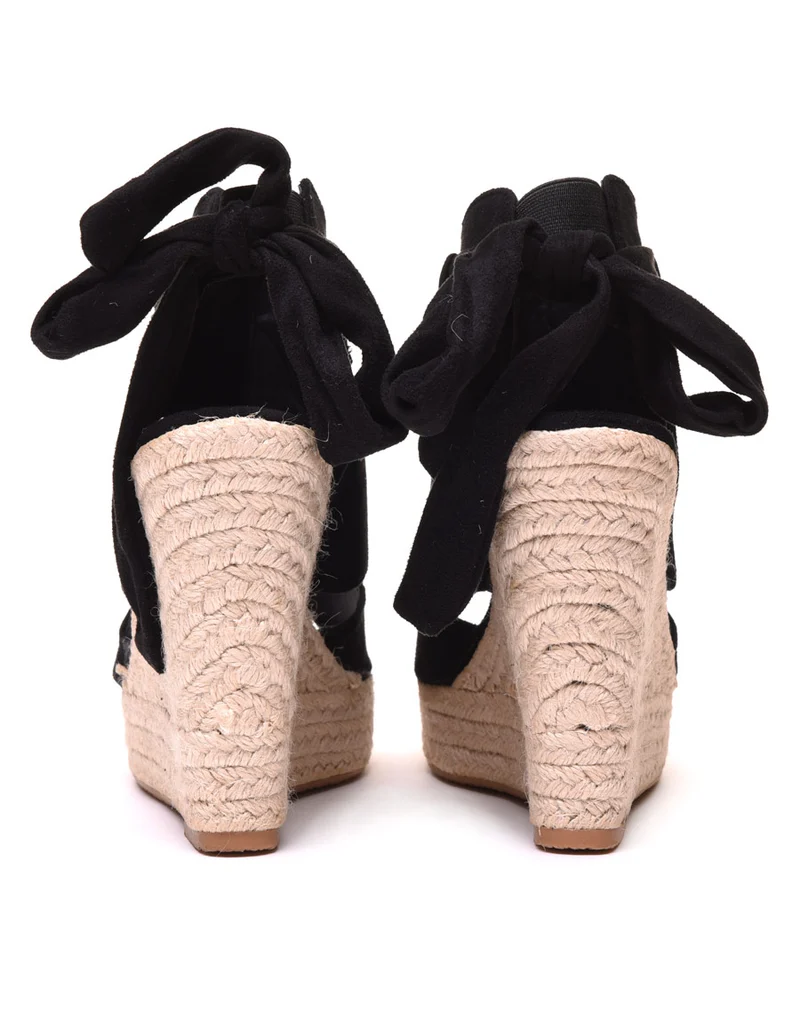 Compensées noires en suédine
