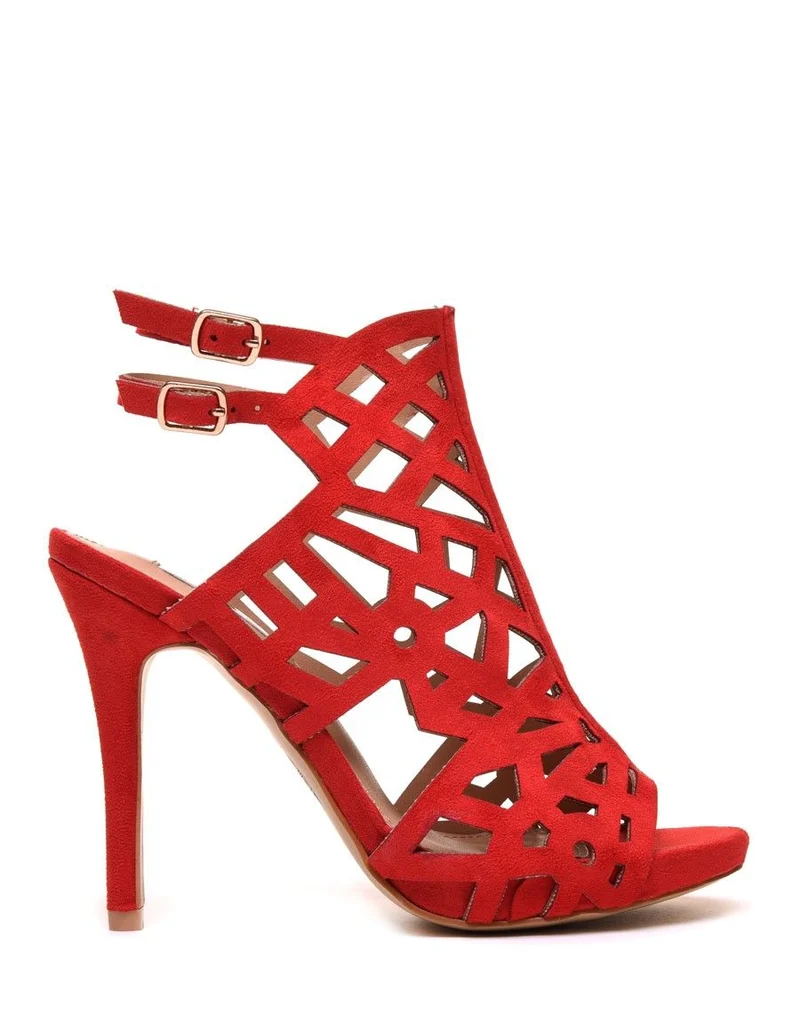 Sandales rouges à talons