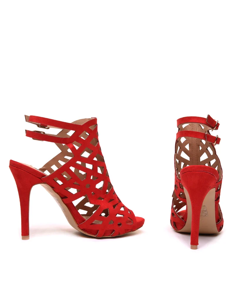 Sandales rouges à talons