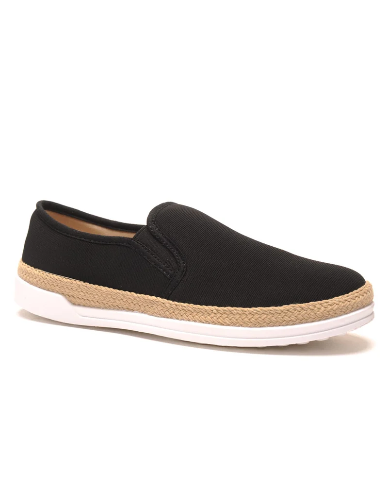 Espadrille noire style basket
