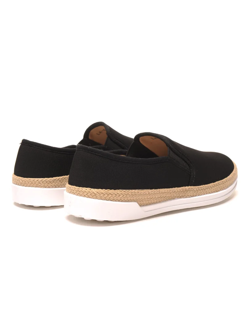 Espadrille noire style basket