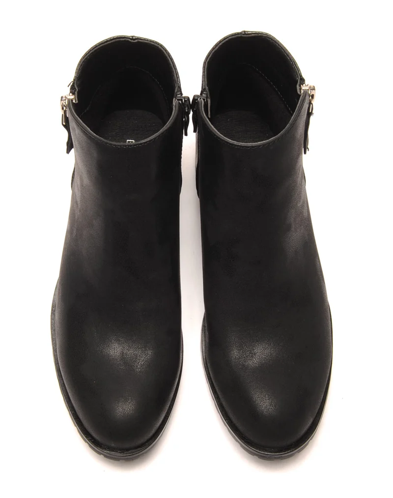 Bottines noires bi-matière