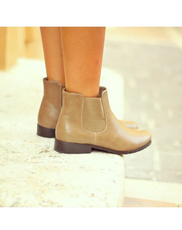 Bottines chelsea taupe