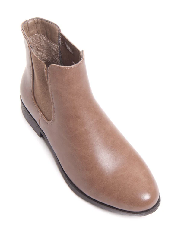 Bottines chelsea taupe